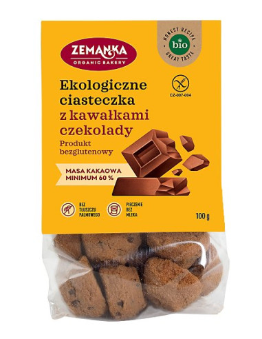 CIASTKA Z CZEKOLADĄ BEZGLUTENOWE BIO 100 g - ZEMANKA
