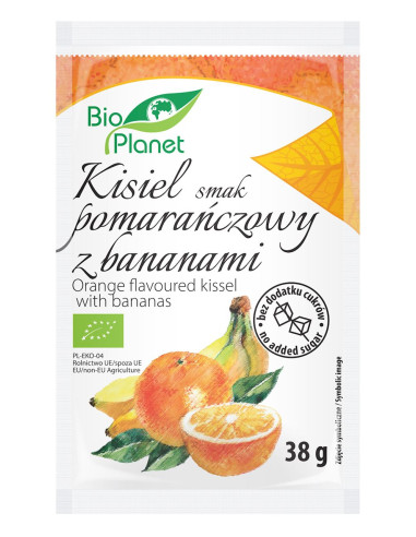 KISIEL O SMAKU POMARAŃCZOWYM Z BANANAMI BIO 38 g - BIO PLANET