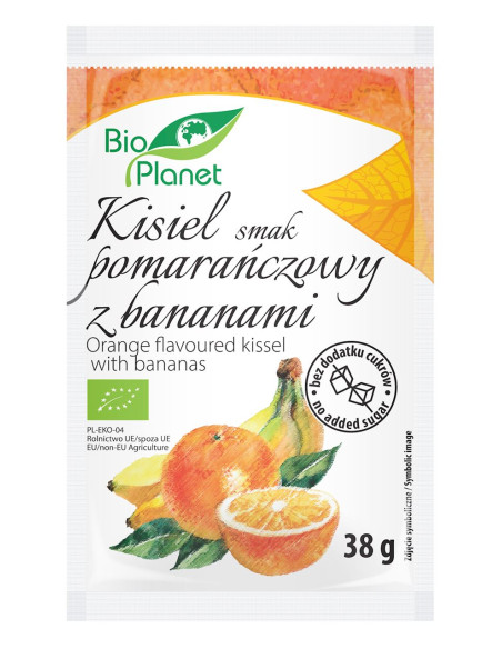 KISIEL O SMAKU POMARAŃCZOWYM Z BANANAMI BIO 38 g - BIO PLANET