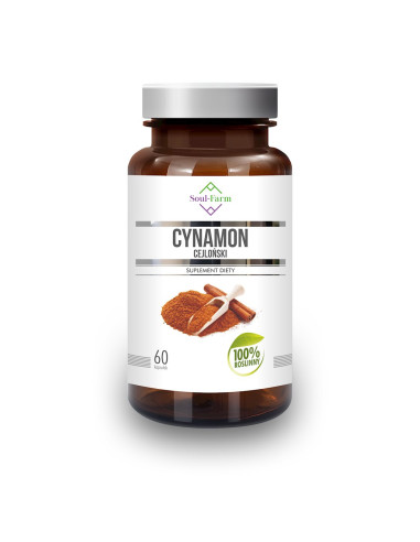 CYNAMON CEJLOŃSKI EKSTRAKT (400 mg) 60 KAPSUŁEK - SOUL FARM