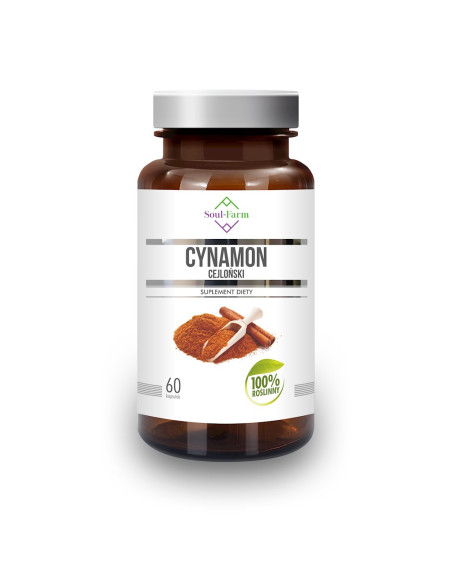 CYNAMON CEJLOŃSKI EKSTRAKT (400 mg) 60 KAPSUŁEK - SOUL FARM
