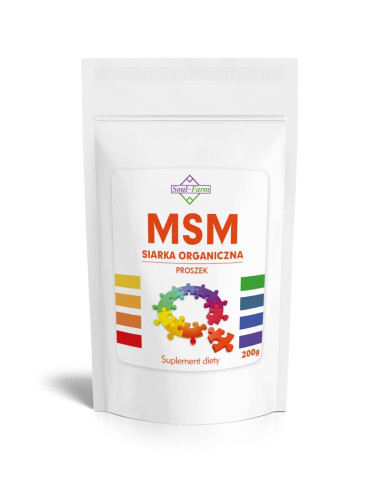 MSM SIARKA ORGANICZNA PROSZEK 200 g - SOUL FARM