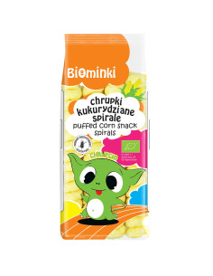 CHRUPKI KUKURYDZIANE SPIRALE BEZGLUTENOWE BIO 60 g - BIOMINKI