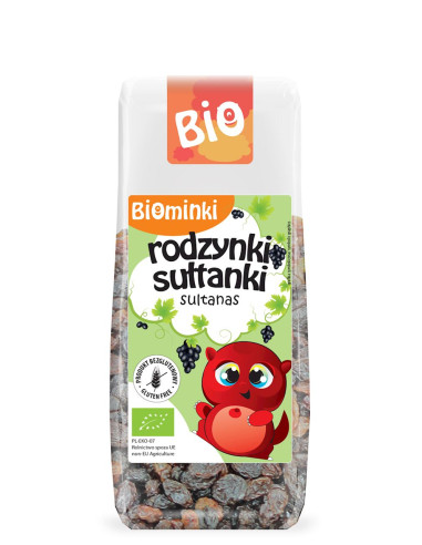 RODZYNKI SUŁTANKI BEZGLUTENOWE BIO 150 g - BIOMINKI