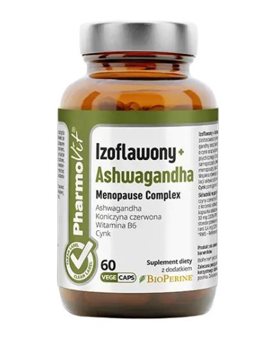 IZOFLAWONY + ASHWAGANDHA MENOPAUSE COMPLEX BEZGLUTENOWE 60 KAPSUŁEK - PHARMOVIT (CLEAN LABEL)