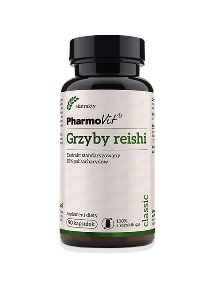 GRZYBY REISHI EKSTRAKT (400 mg) BEZGLUTENOWY 90 KAPSUŁEK - PHARMOVIT (CLASSIC)