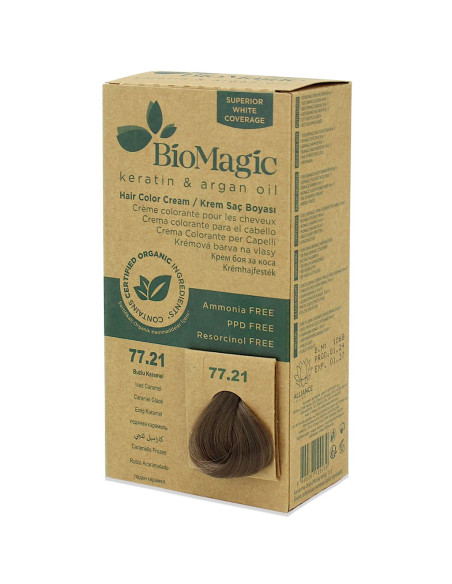 FARBA DO WŁOSÓW MROŻONY KARMEL (77.21) 250 g - BIOMAGIC