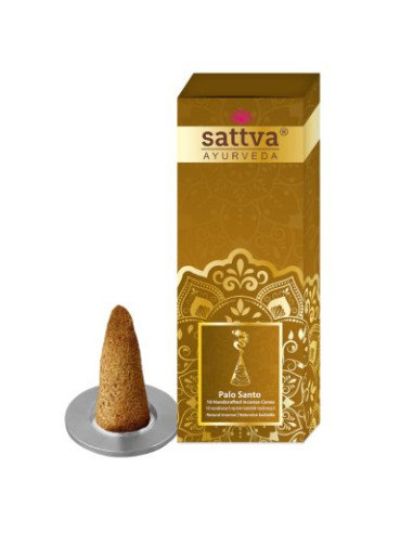 KADZIDEŁKA INDYJSKIE STOŻKOWE PALO SANTO (10 szt.) 20 g - SATTVA (AYURVEDA)