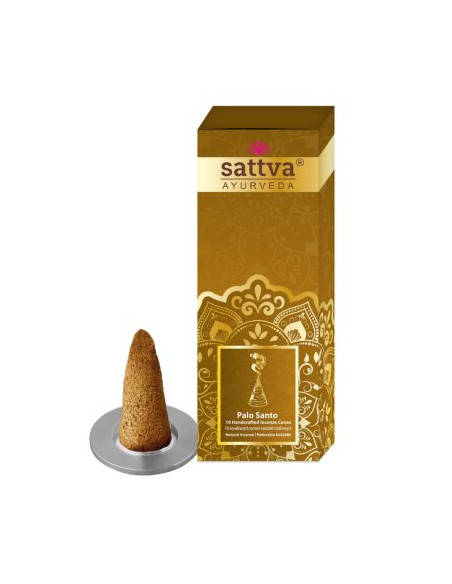 KADZIDEŁKA INDYJSKIE STOŻKOWE PALO SANTO (10 szt.) 20 g - SATTVA (AYURVEDA)