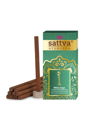 KADZIDEŁKA INDYJSKIE SŁUPKOWE BIAŁA SZAŁWIA (10 szt.) 20 g - SATTVA (AYURVEDA)