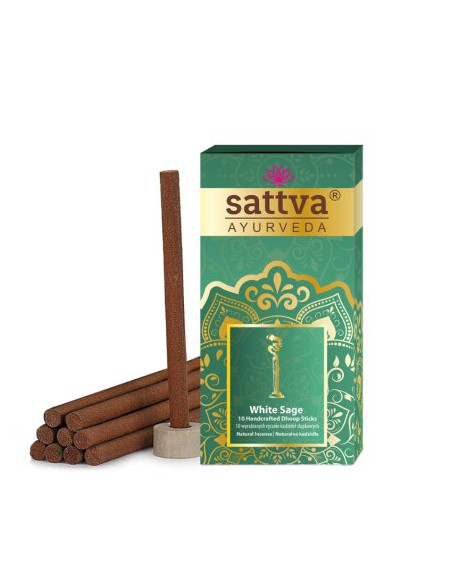 KADZIDEŁKA INDYJSKIE SŁUPKOWE BIAŁA SZAŁWIA (10 szt.) 20 g - SATTVA (AYURVEDA)