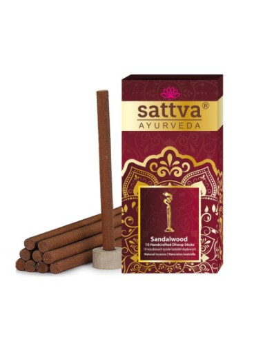 KADZIDEŁKA INDYJSKIE SŁUPKOWE SANDAŁOWE (10 szt.) 20 g - SATTVA (AYURVEDA)