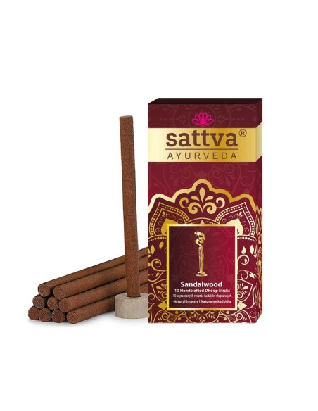 KADZIDEŁKA INDYJSKIE SŁUPKOWE SANDAŁOWE (10 szt.) 20 g - SATTVA (AYURVEDA)