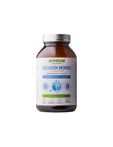 KOLAGEN RYBI 3 x PEPTYDY W PROSZKU 225 g - BIOWEN