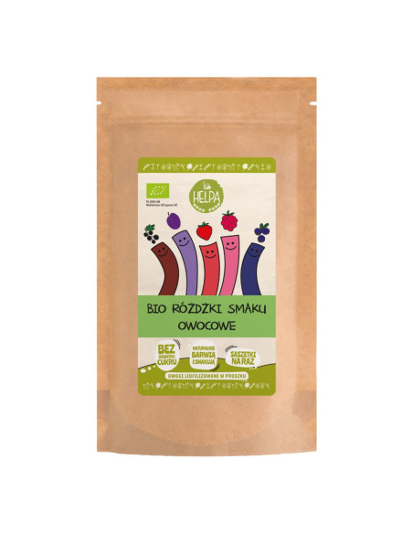 RÓŻDŻKI SMAKU OWOCOWE (LIOFILIZOWANE OWOCE) BIO (10 x 2 g) 20 g - HELPA