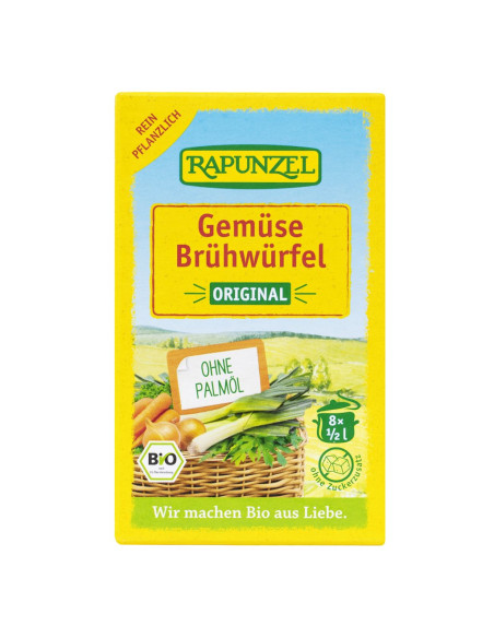 BULION - KOSTKI WARZYWNE BEZ DODATKU CUKRÓW BIO (8 x 10,5 g) 84 g - RAPUNZEL