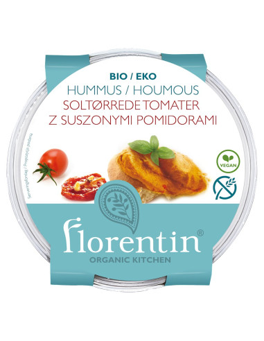 HUMMUS Z SUSZONYMI POMIDORAMI BEZGLUTENOWY BIO 170 g - FLORENTIN