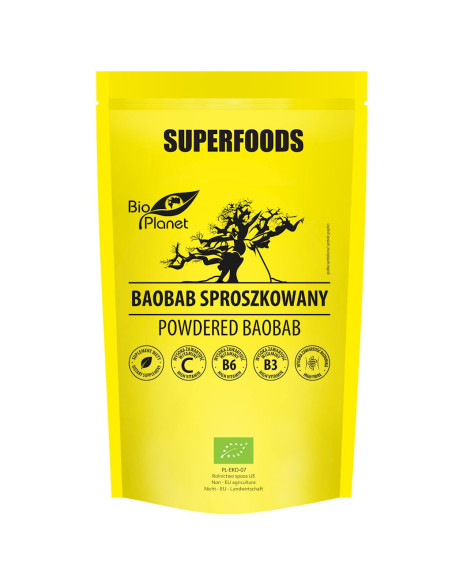 BAOBAB SPROSZKOWANY BIO 150 g - BIO PLANET SUPERFOODS