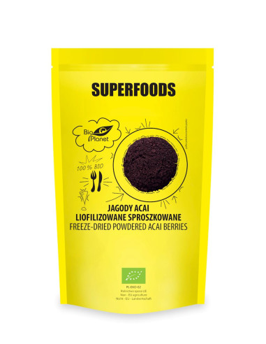 JAGODY ACAI LIOFILIZOWANE SPROSZKOWANE BIO 100 g - BIO PLANET SUPERFOODS