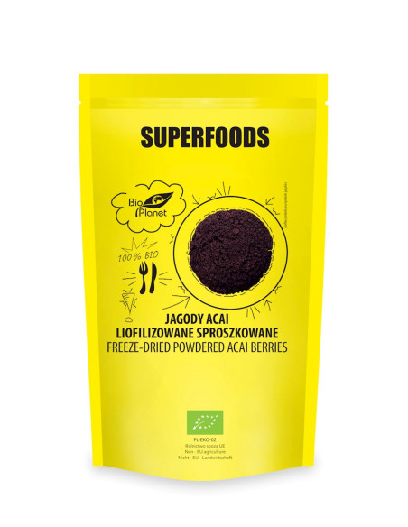 JAGODY ACAI LIOFILIZOWANE SPROSZKOWANE BIO 100 g - BIO PLANET SUPERFOODS