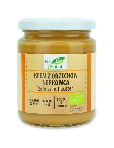 KREM Z PRAŻONYCH ORZECHÓW NERKOWCA BIO 250 g - BIO PLANET