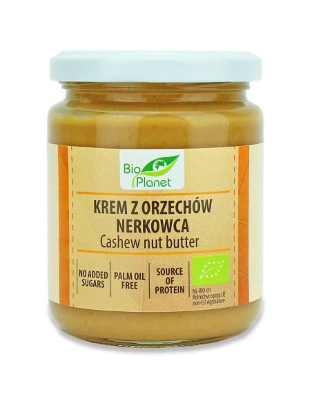 KREM Z PRAŻONYCH ORZECHÓW NERKOWCA BIO 250 g - BIO PLANET