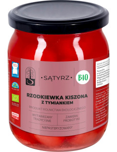 RZODKIEWKA KISZONA Z TYMIANKIEM BIO 500 g (250 g) - SĄTYRZ 2