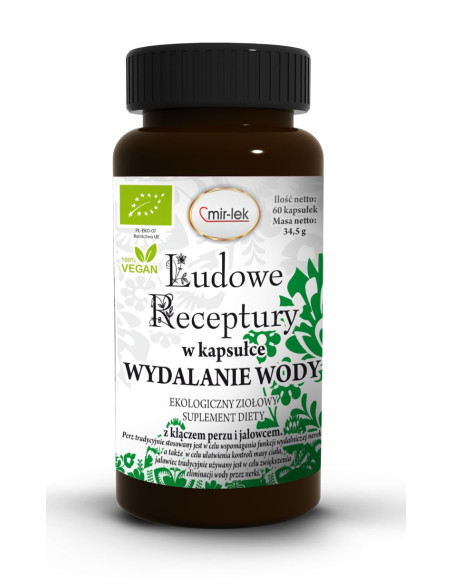 KAPSUŁKI NA WYDALANIE WODY BIO (60 szt.) 30,6 g - MIR-LEK (LUDOWE RECEPTURY)