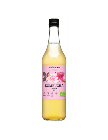 KOMBUCHA RÓŻANA BIO 500 ml - DELIKATNA
