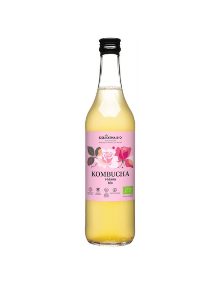 KOMBUCHA RÓŻANA BIO 500 ml - DELIKATNA