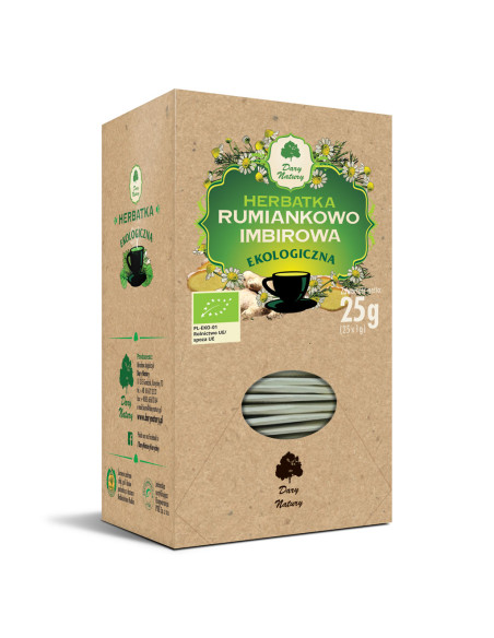 HERBATKA RUMIANKOWO - IMBIROWA BIO (25 x 1 g) 25 g - DARY NATURY