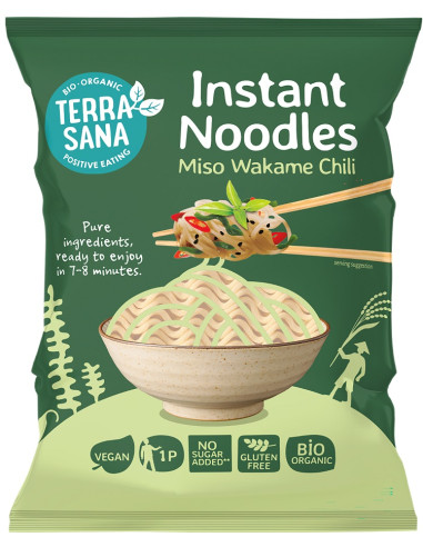 ZUPA BŁYSKAWICZNA Z MAKARONEM, MISO, WAKAME I CHILI BEZGLUTENOWA BIO 90 g - TERRASANA