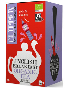 HERBATA CZARNA ENGLISH BREAKFAST FAIR TRADE BIO (20 x 2,2 g) 44 g - CLIPPER