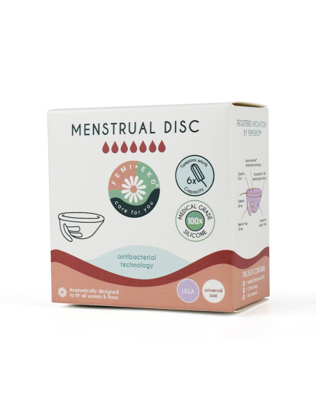 DYSK MENSTRUACYJNY UNIWERSALNY ANTYBAKTERYJNY FIOLETOWY - FEMI.EKO