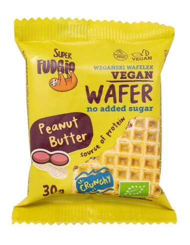 WAFELEK Z KREMEM ARACHIDOWYM I SOLĄ BEZ DODATKU CUKRU BIO 30 g - ME GUSTO (SUPER FUDGIO)