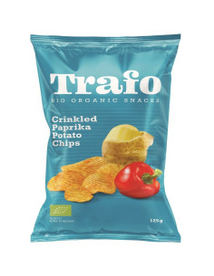 CHIPSY ZIEMNIACZANE KARBOWANE PAPRYKOWE BIO 125 g - TRAFO