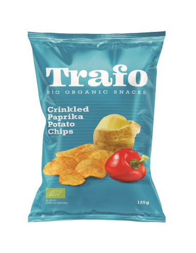 CHIPSY ZIEMNIACZANE KARBOWANE PAPRYKOWE BIO 125 g - TRAFO