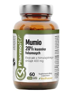 MUMIO EKSTRAKT (400 mg) BEZGLUTENOWY 60 KAPSUŁEK - PHARMOVIT (CLEAN LABEL)