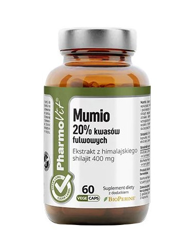 MUMIO EKSTRAKT (400 mg) BEZGLUTENOWY 60 KAPSUŁEK - PHARMOVIT (CLEAN LABEL)