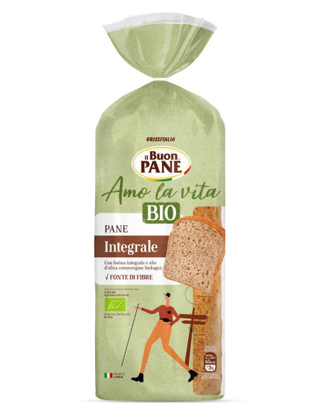 CHLEB TOSTOWY PEŁNOZIARNISTY KROJONY BIO 400 g - IL BUON PANE