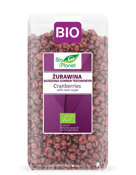 ŻURAWINA Z CUKREM TRZCINOWYM BIO 1 kg - BIO PLANET