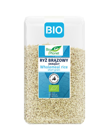 RYŻ BRĄZOWY OKRĄGŁY BIO 1 kg - BIO PLANET