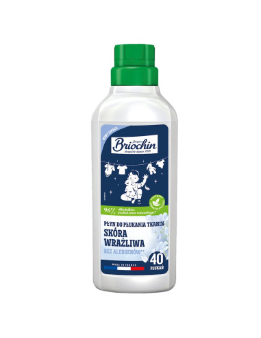 PŁYN DO ZMIĘKCZANIA TKANIN DLA SKÓRY WRAŻLIWEJ 750 ml (40 PRAŃ) - BRIOCHIN
