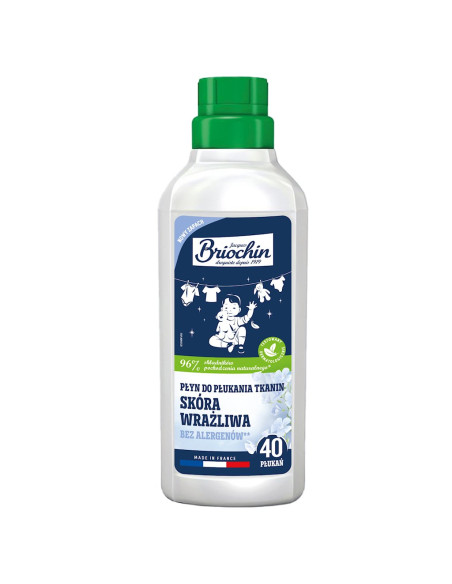 PŁYN DO ZMIĘKCZANIA TKANIN DLA SKÓRY WRAŻLIWEJ 750 ml (40 PRAŃ) - BRIOCHIN