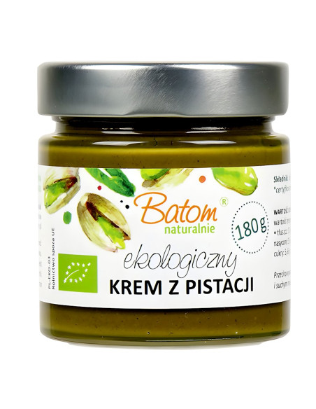 KREM Z PISTACJI PRAŻONYCH 100 % BIO 180 g - BATOM