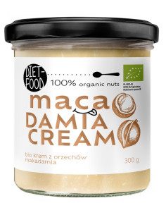 KREM Z ORZECHÓW MACADAMIA PRAŻONYCH 100 % BIO 300 g - DIET-FOOD