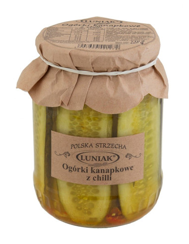 OGÓRKI KANAPKOWE Z CHILI 710 g (380 g) - LUNIAK