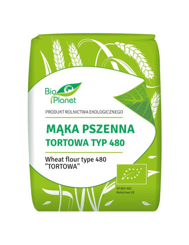 MĄKA PSZENNA TORTOWA TYP 480 BIO 1 kg - BIO PLANET