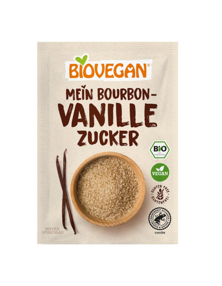 CUKIER Z WANILIĄ BOURBON BEZGLUTENOWY BIO (4 x 8 g) 32 g - BIOVEGAN