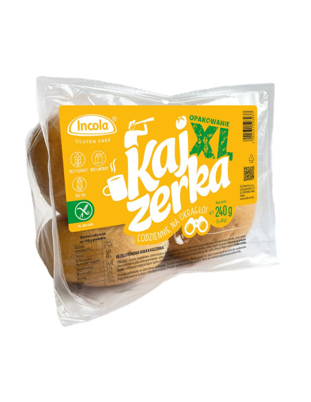 BUŁKI KAJZERKI XL BEZGLUTENOWE (4 szt.) 240 g - INCOLA